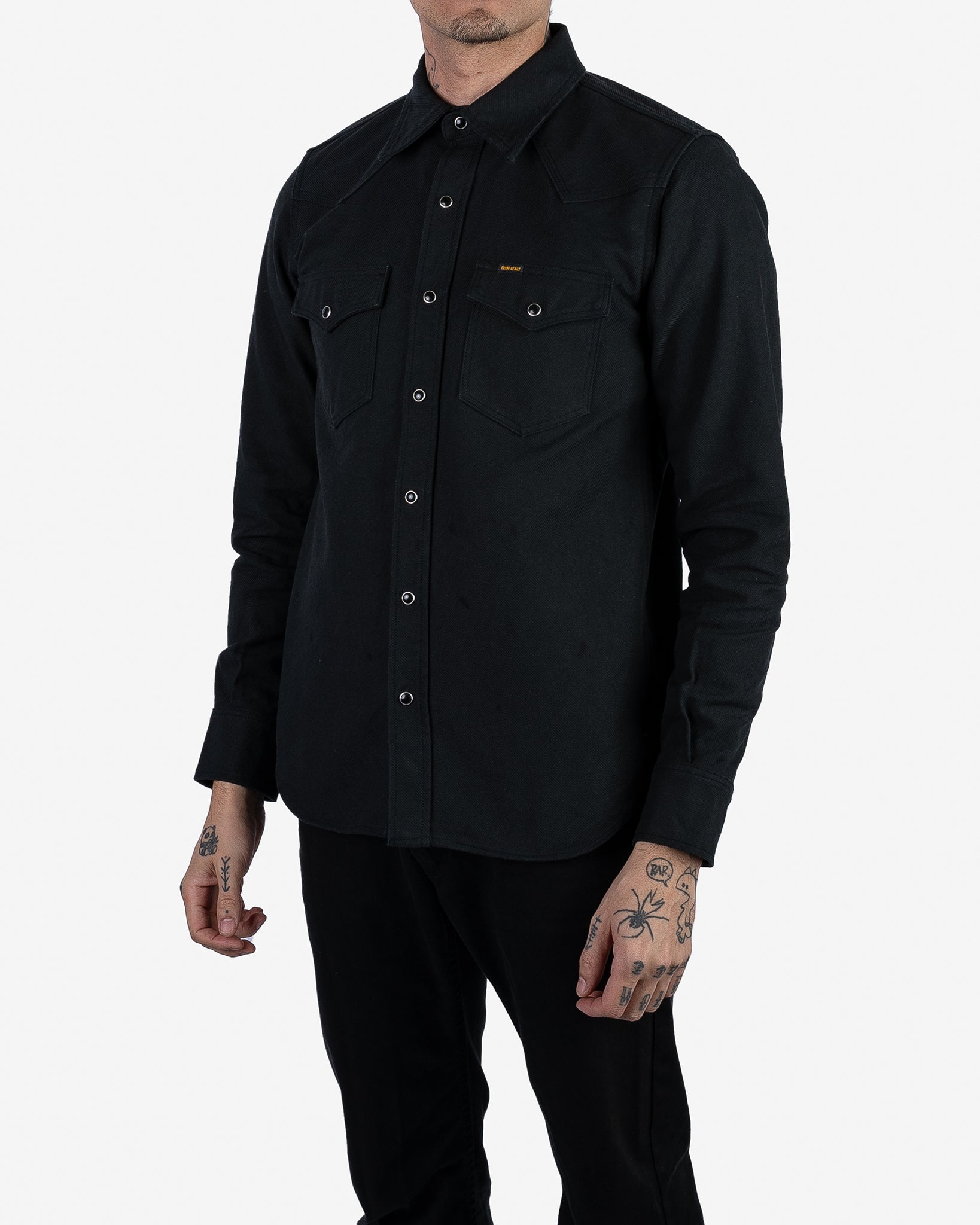 13oz Military Serge Western Shirt - Black