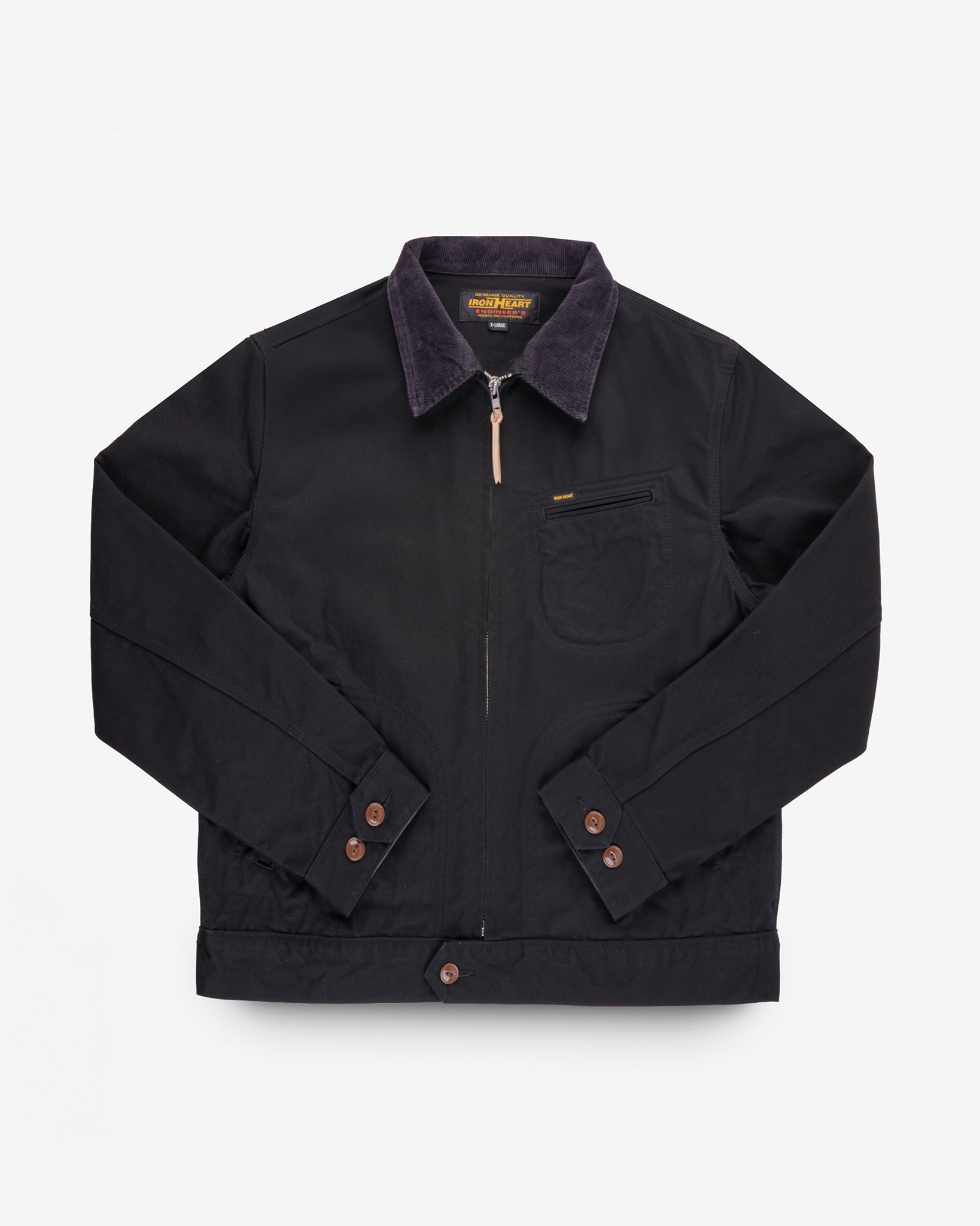 12oz Kurashikizome® Twill Work Jacket - Black – Iron Heart