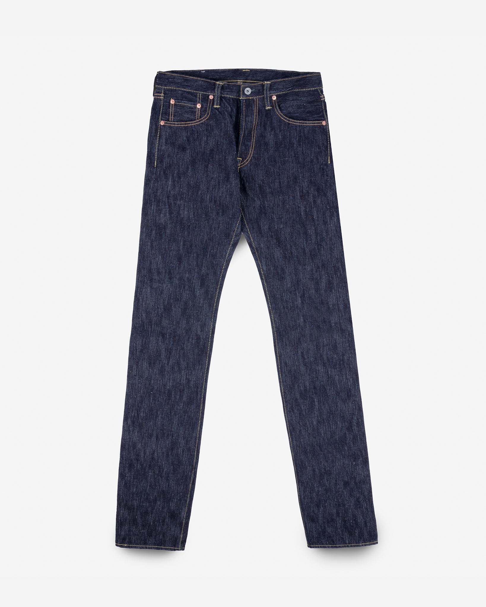 16oz Slubby Selvedge Denim Slim Tapered Cut Jeans - Indigo