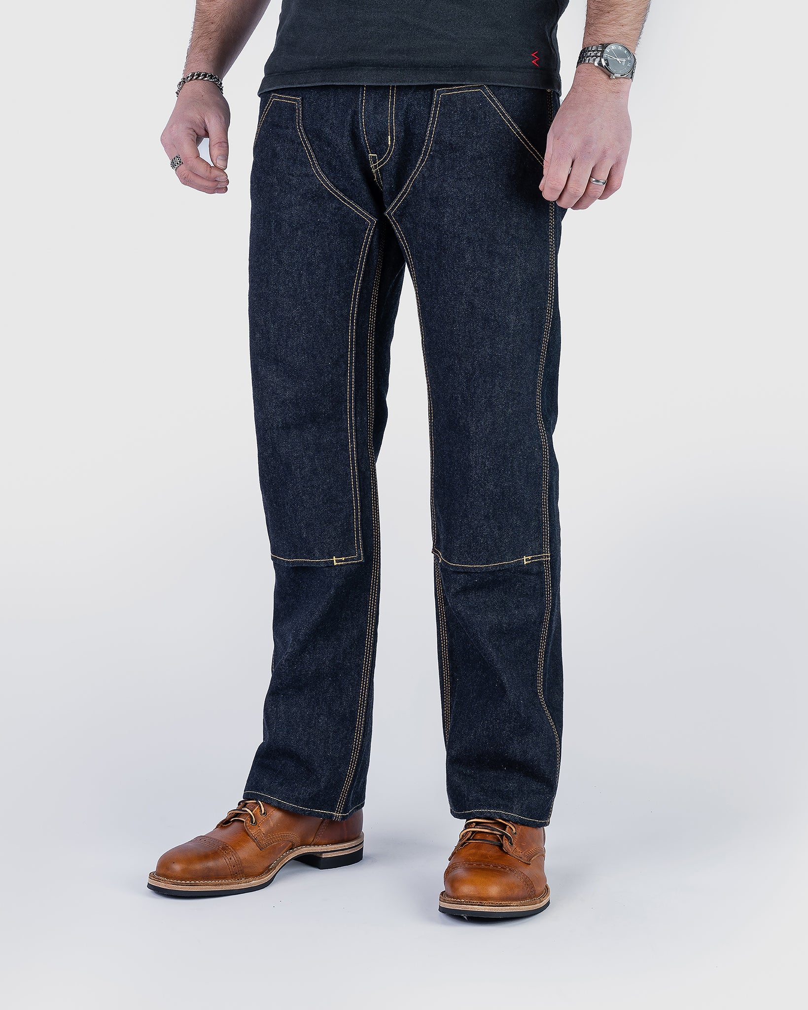14oz Selvedge Double Knee Work Pants - Indigo