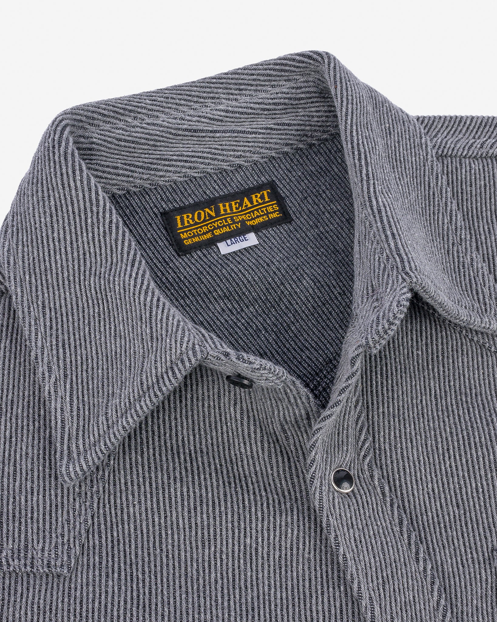 Iron Heart Top Dyed Grey Heavy Kersey Western Shirt