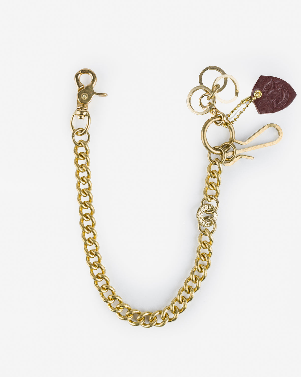 Iron Heart Brass Wallet Chain with Hook