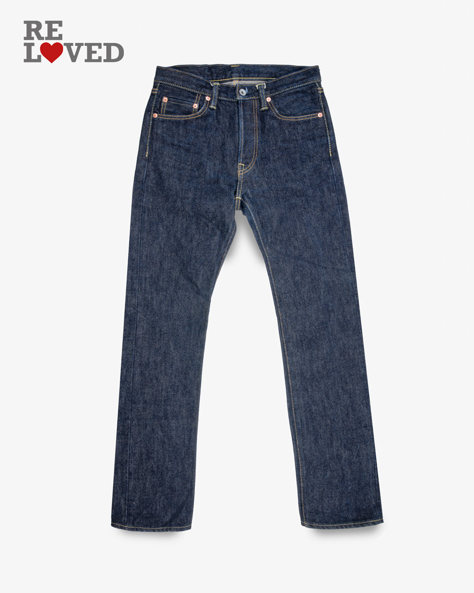 21oz Selvedge Denim Slim Straight Cut - Indigo (IH-666S-21) Tag 30, Hemmed to 31.5"