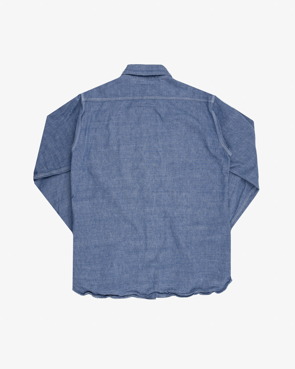 10oz Selvedge Chambray Work Shirt - Blue (IHSH-21-BLU) Size XXXXL