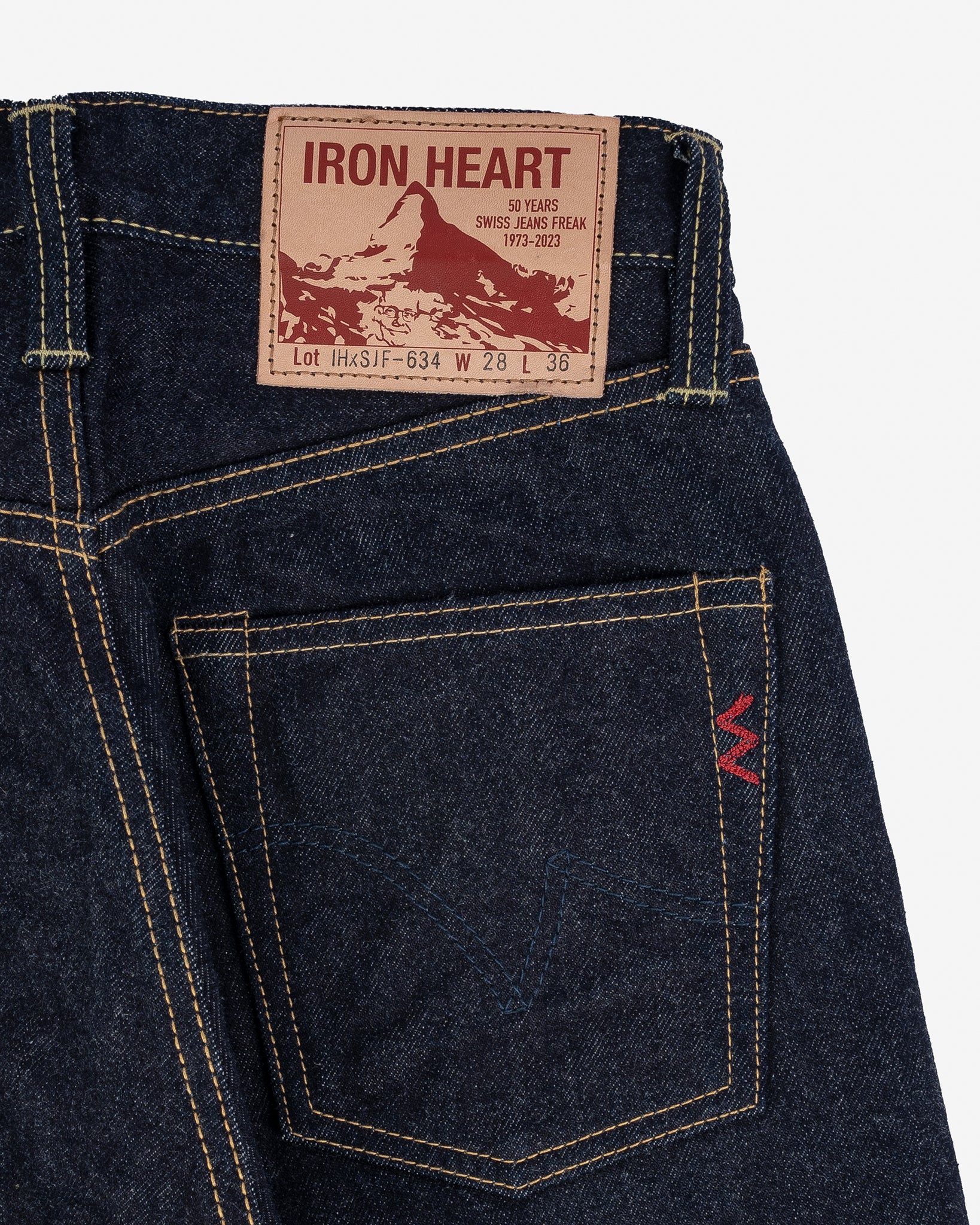 14oz Iron Heart x SJF Selvedge Denim Straight Cut Jeans - Indigo