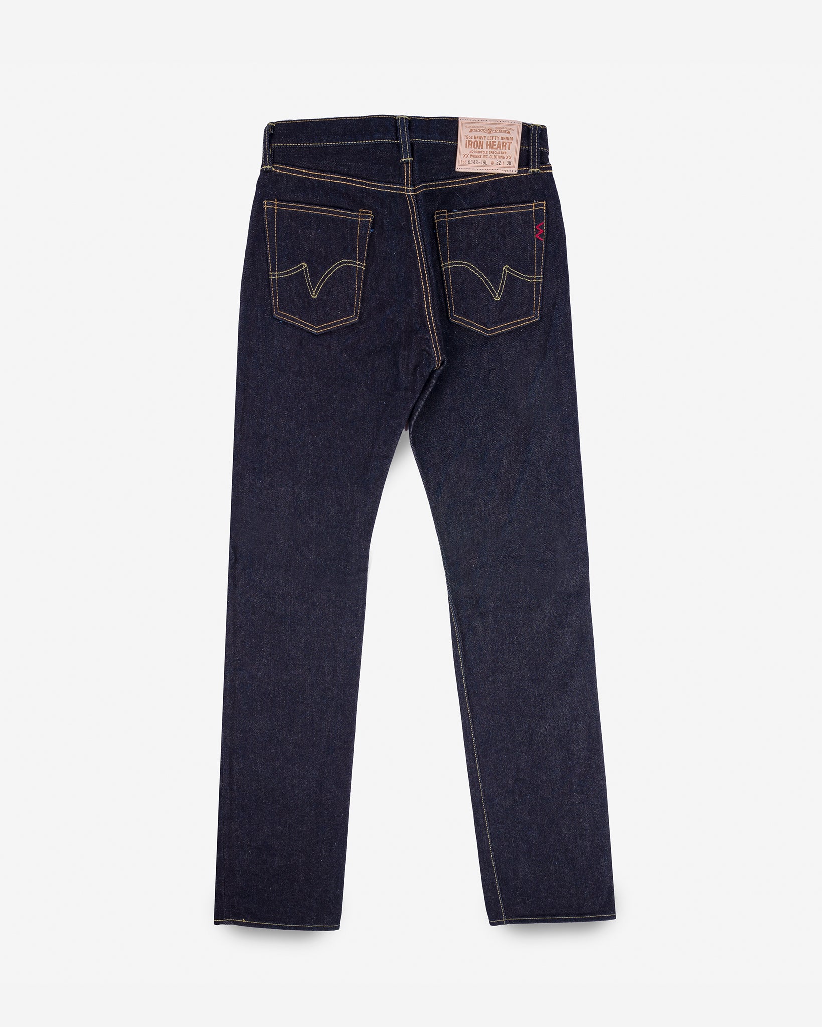 19oz Left Hand Twill Selvedge Denim Straight Cut Jeans - Indigo (IH-634S-19L) Tag 32, Hemmed to 30.7"