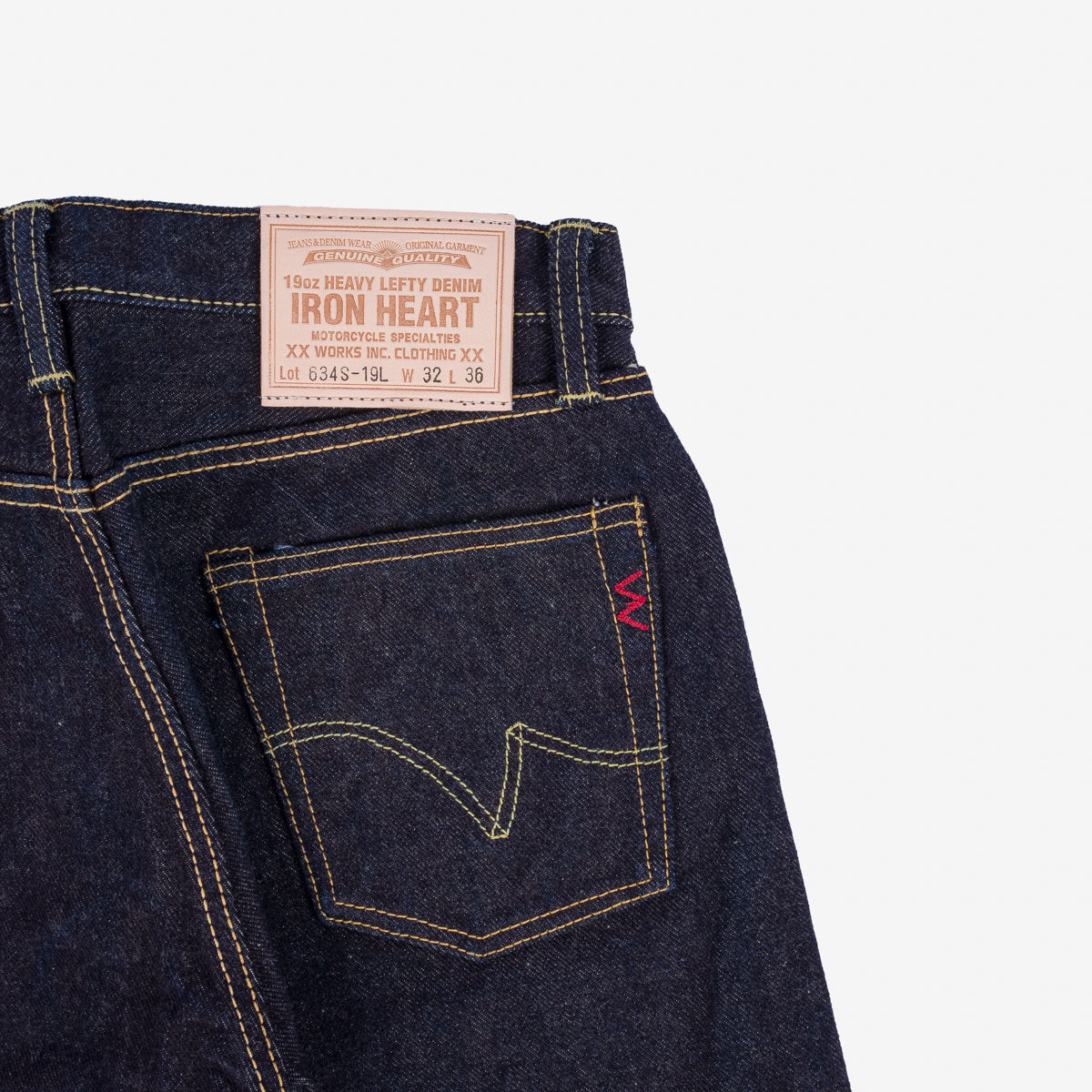 Iron Heart 19oz Left Hand Twill Selvedge Denim Straight Cut Jeans