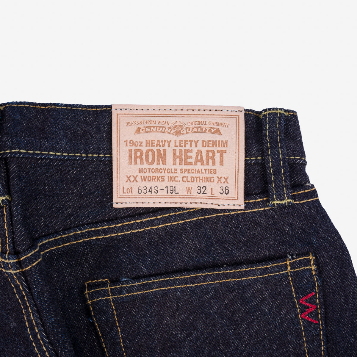 Iron Heart 19oz Left Hand Twill Selvedge Denim Straight Cut Jeans 