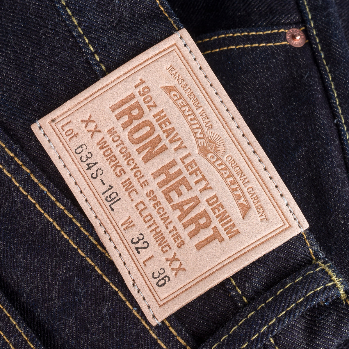 アイアンハート19oz HEAVY LEFTY DENIM 634S-19L 【公式通販】