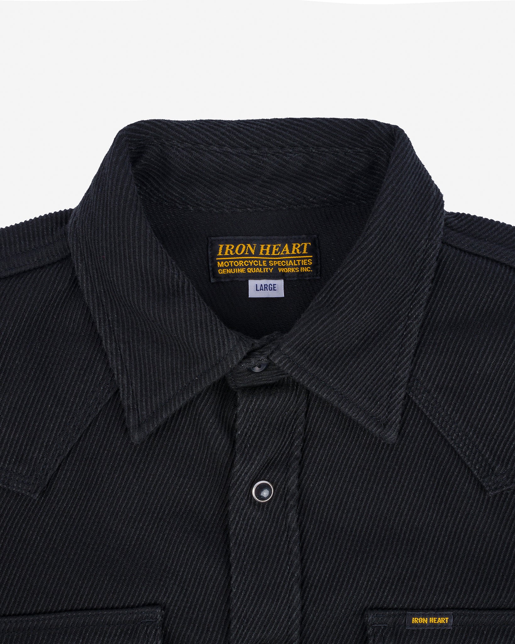 肉厚 IRON HEART ヘビーカルゼウェスタンシャツ BLACK L 肉厚 IRON HEART ヘビーカルゼウェスタンシャツ BLACK L