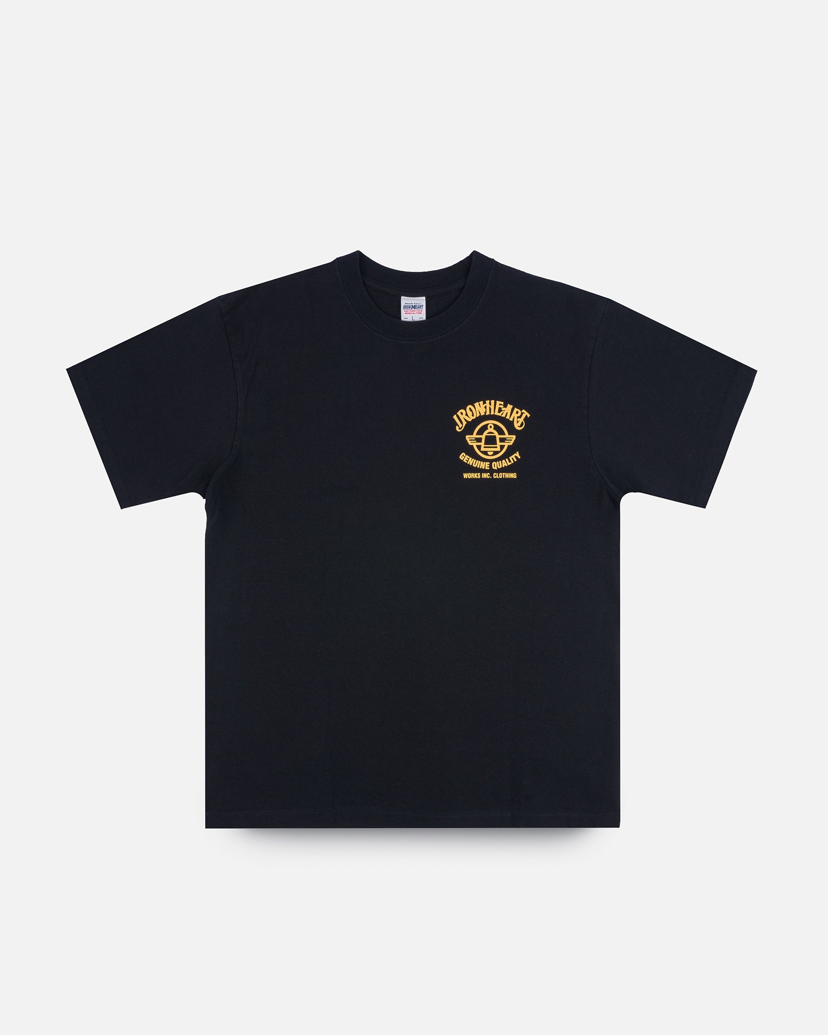 7.5oz Printed Loopwheel Crew Neck T-Shirt - Black