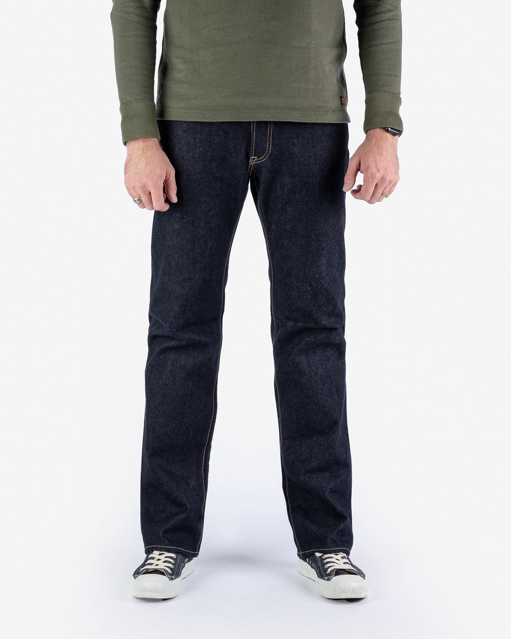 14oz Iron Heart x SJF Selvedge Denim Straight Cut Jeans - Indigo