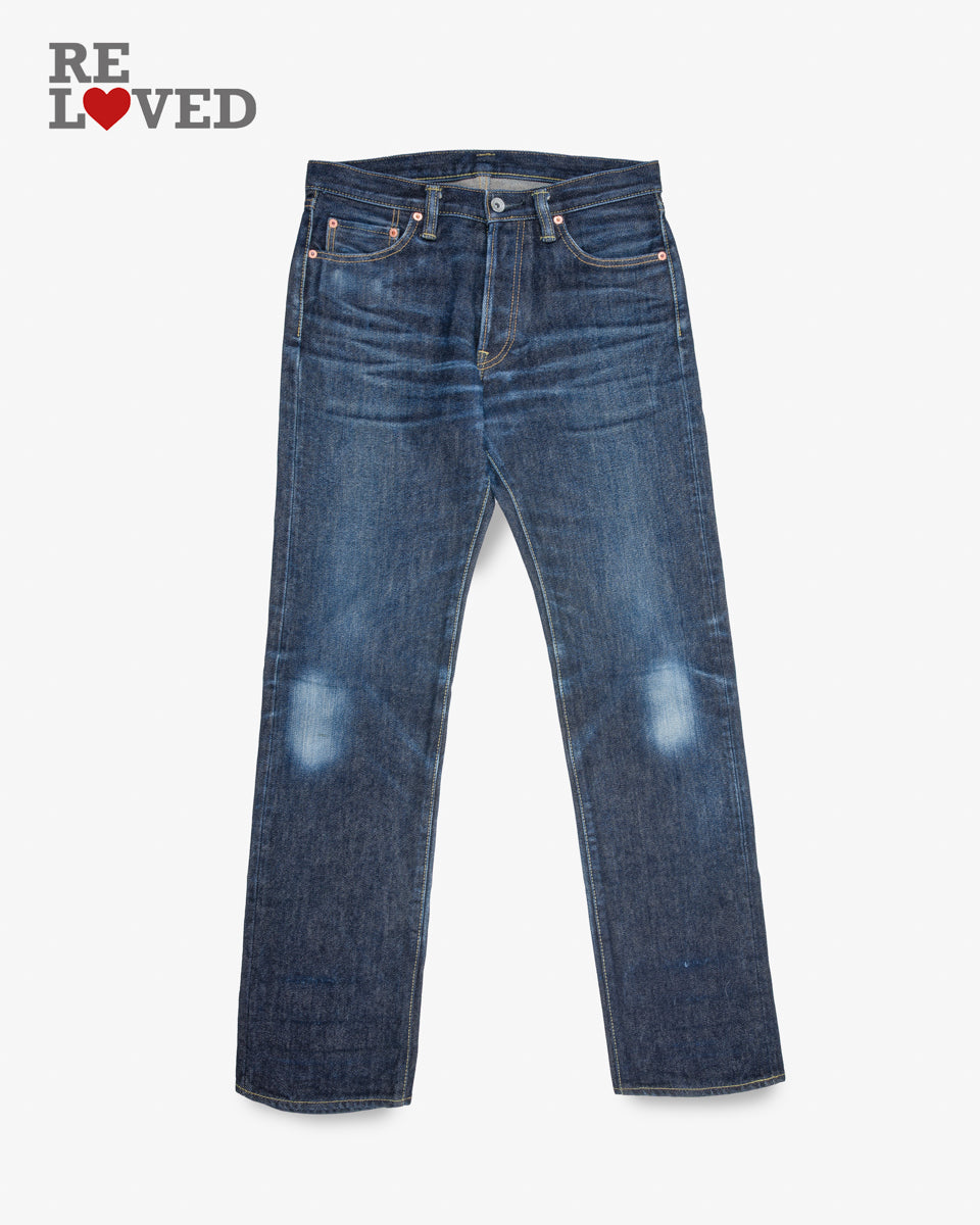 21oz Selvedge Denim Straight Cut Jeans - Indigo (IH-634S) Tag 32, Hemmed to 34.5"