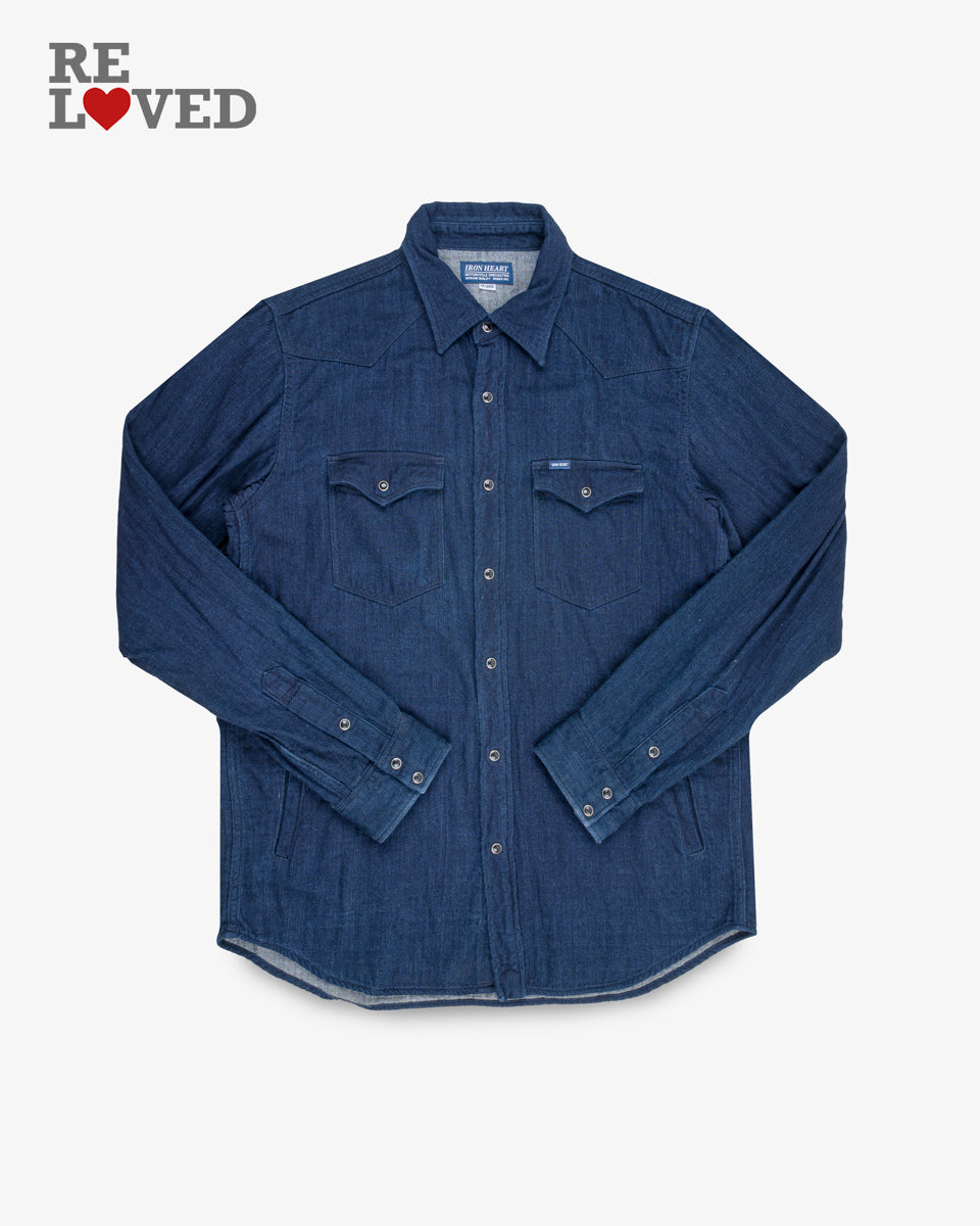 10oz Double Cloth Denim CPO Shirt - Indigo (IHSH-347-IND) Size XXXXL