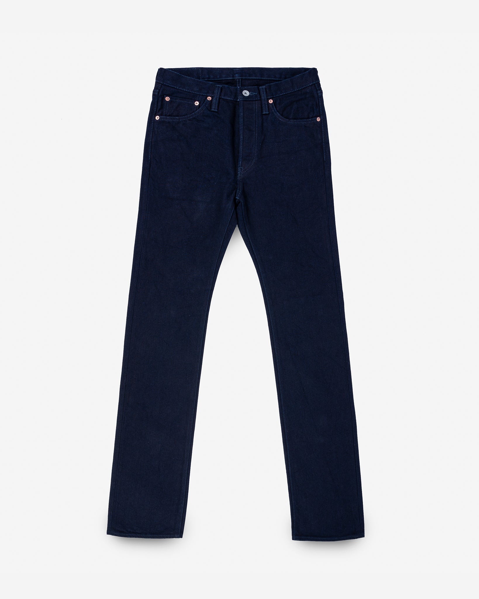 14oz Selvedge Denim Slim Straight Cut Jeans - Indigo/Indigo