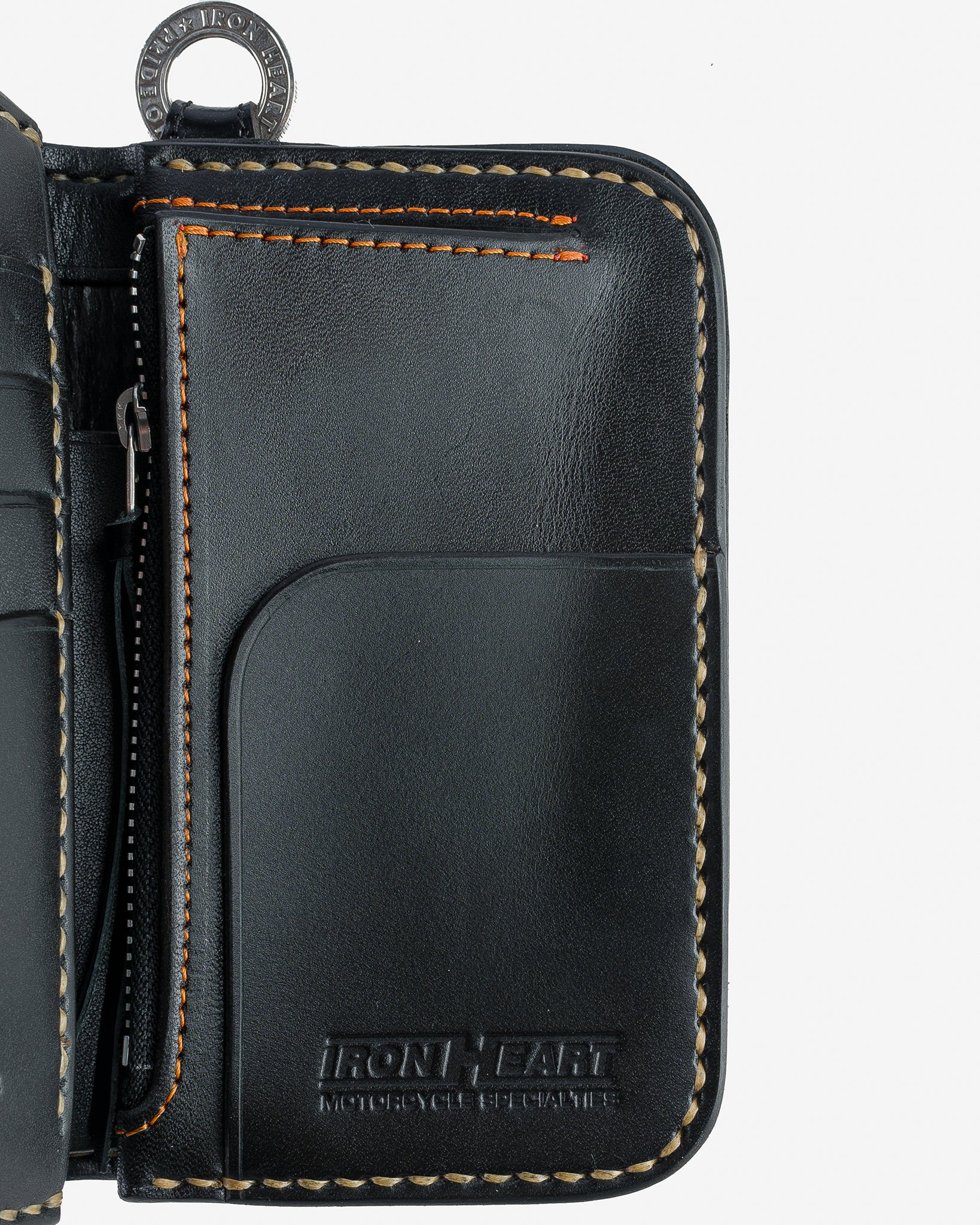 Iron Heart Medium Cordovan Wallet - Black