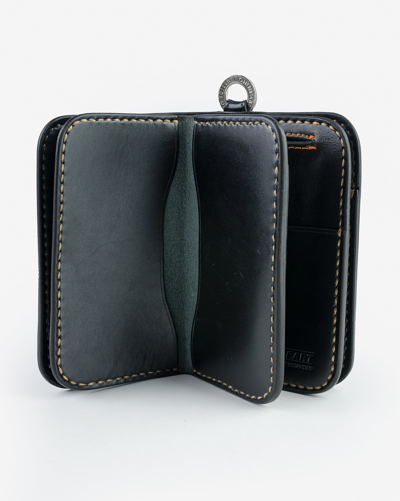 Iron Heart Medium Cordovan Wallet - Black