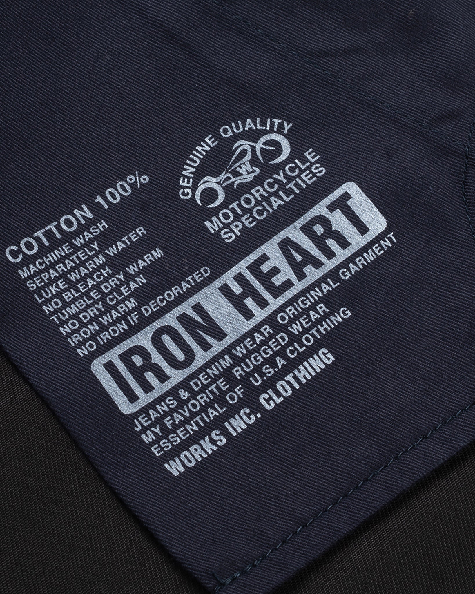 Iron Heart Black Japanese Mercerised Selvedge Cotton Slim Tapered