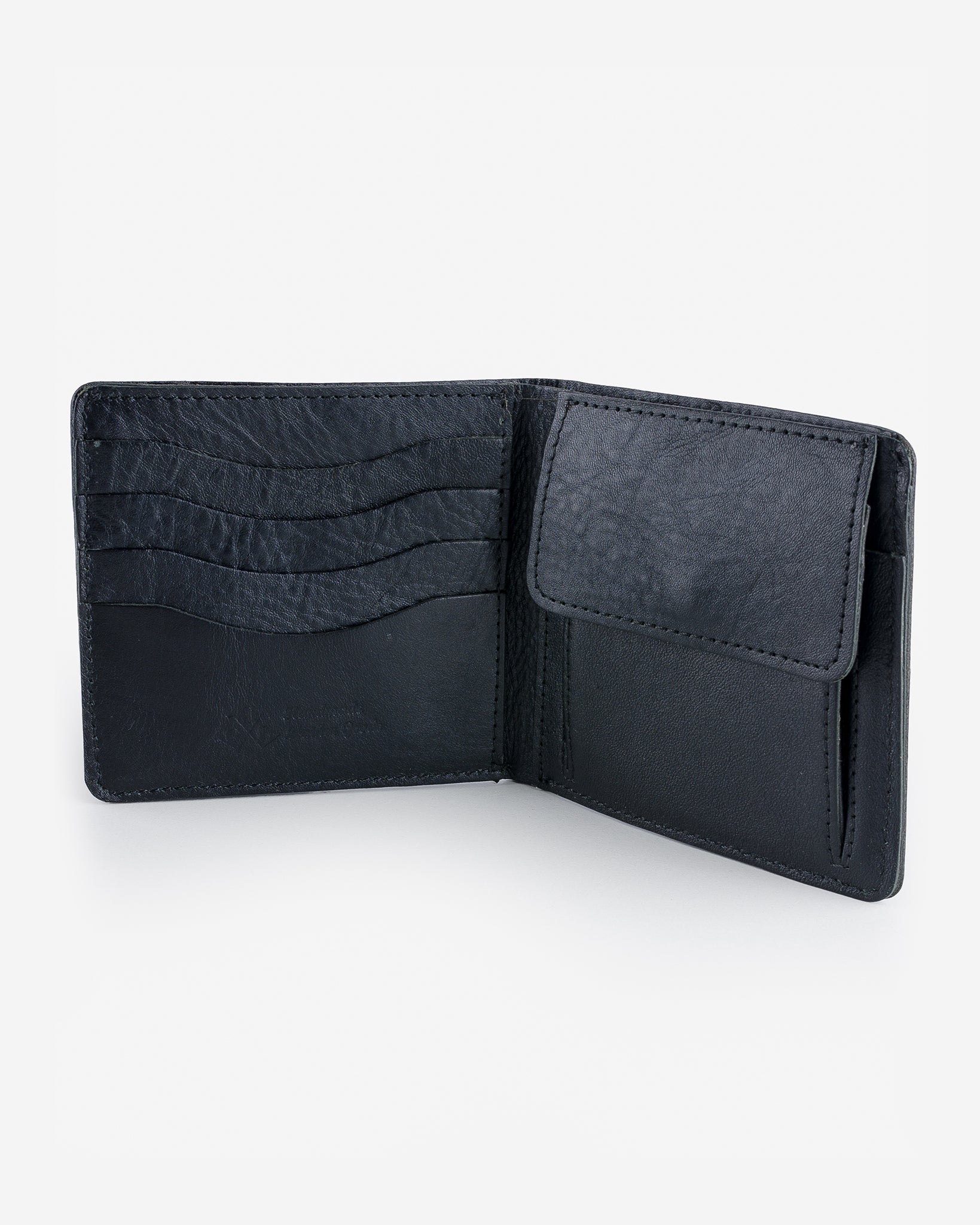 OGL Kingsman Classic Bi Fold Wallet with Coin Pocket - Tumbled Black