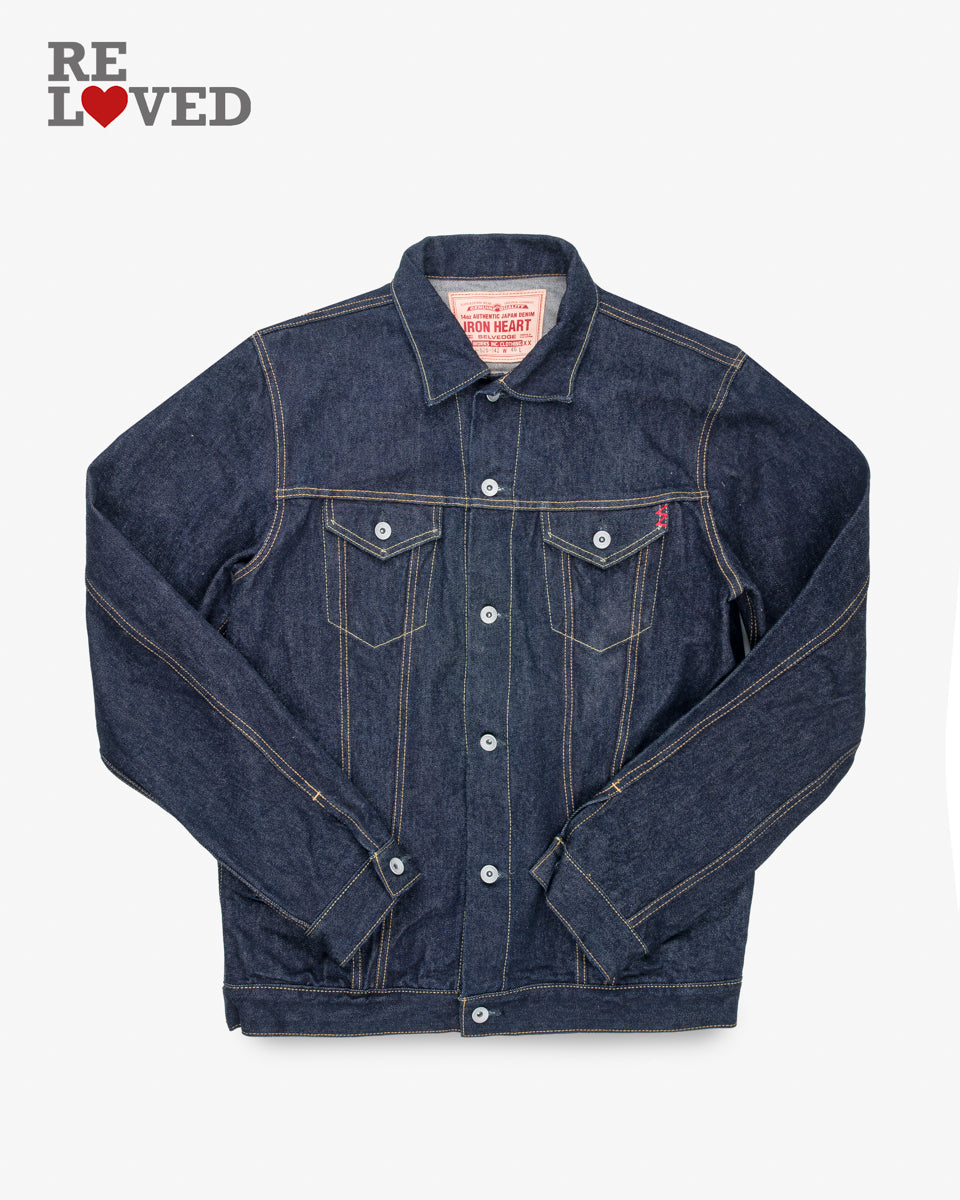 14oz Selvedge Denim Modified Type III Jacket -  Indigo (IH-526j-142) Size XXXL