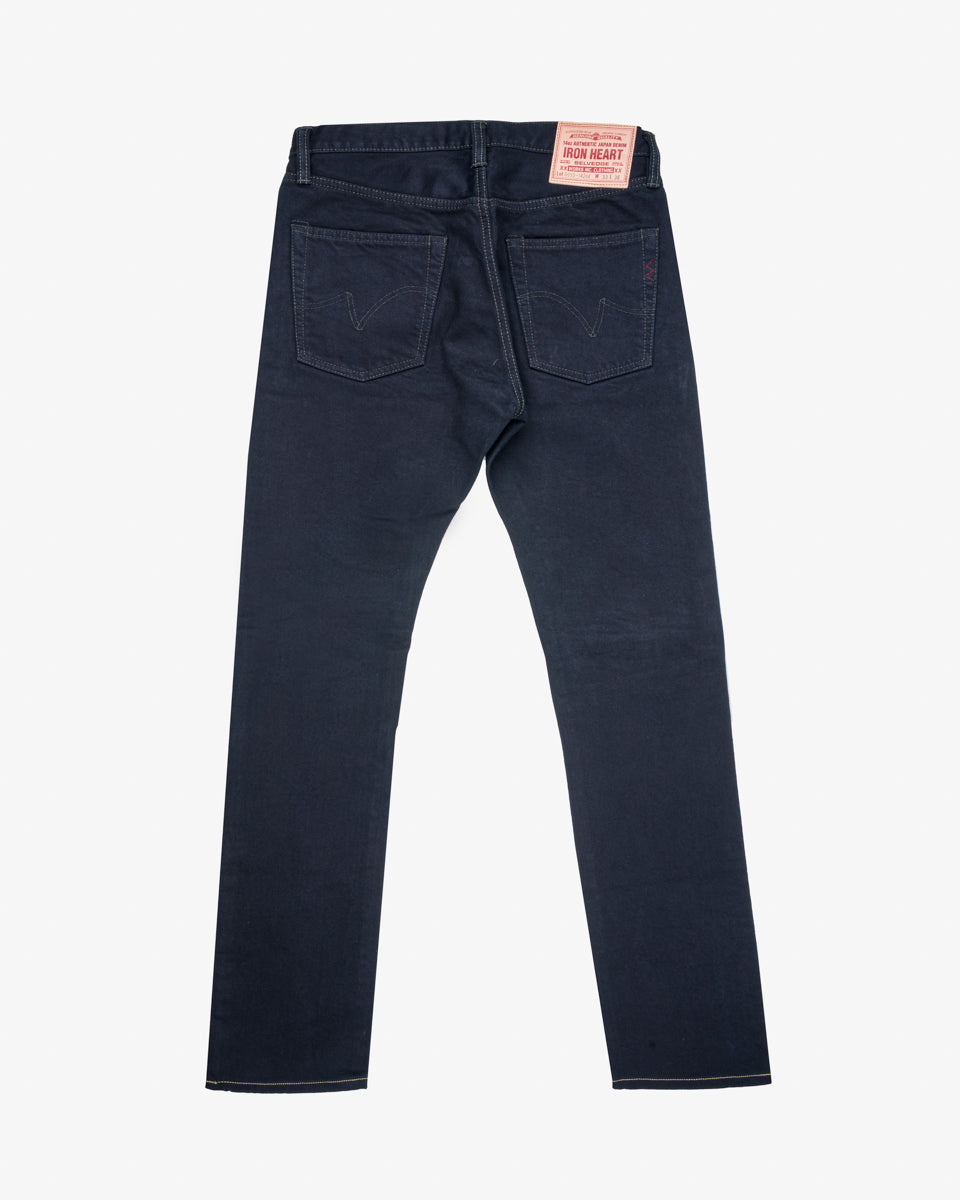 14oz Selvedge Denim Super Slim Cut Jeans - Indigo Overdyed Black (IH-555S-142od) Tag 33, Hemmed to 32.5"