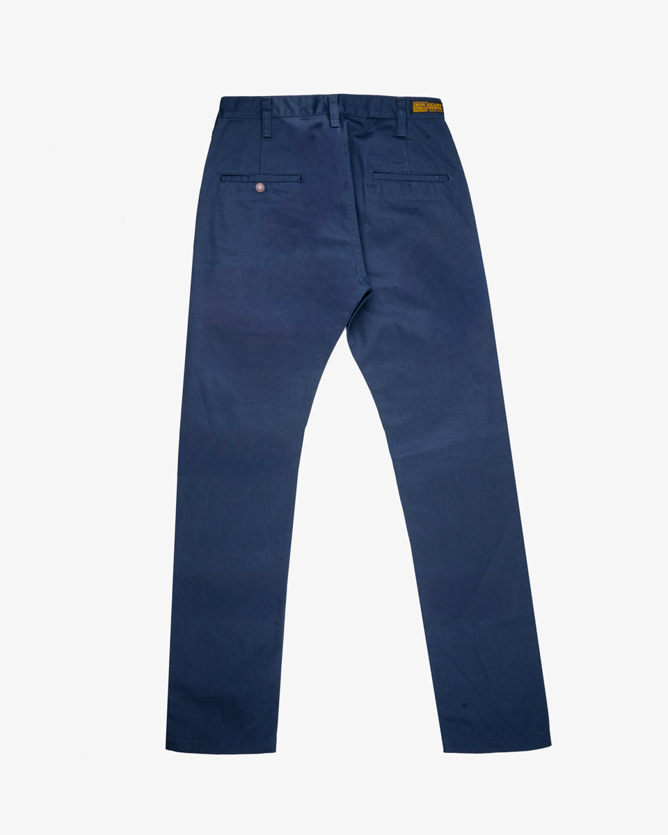 9oz Mercerised Selvedge Cotton Relaxed Tapered Cut Chinos - Navy (IH-727-NAV) Tag 31, Hemmed to 33.5"