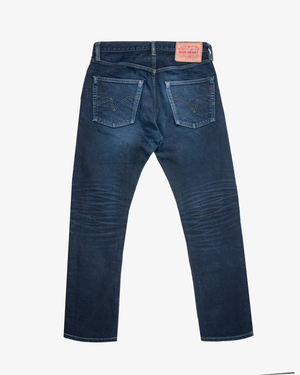 14oz Selvedge Denim Super Slim Cut Jeans - Indigo Overdyed Black (IH-555S-142od) Tag 30, Hemmed to 29.0"