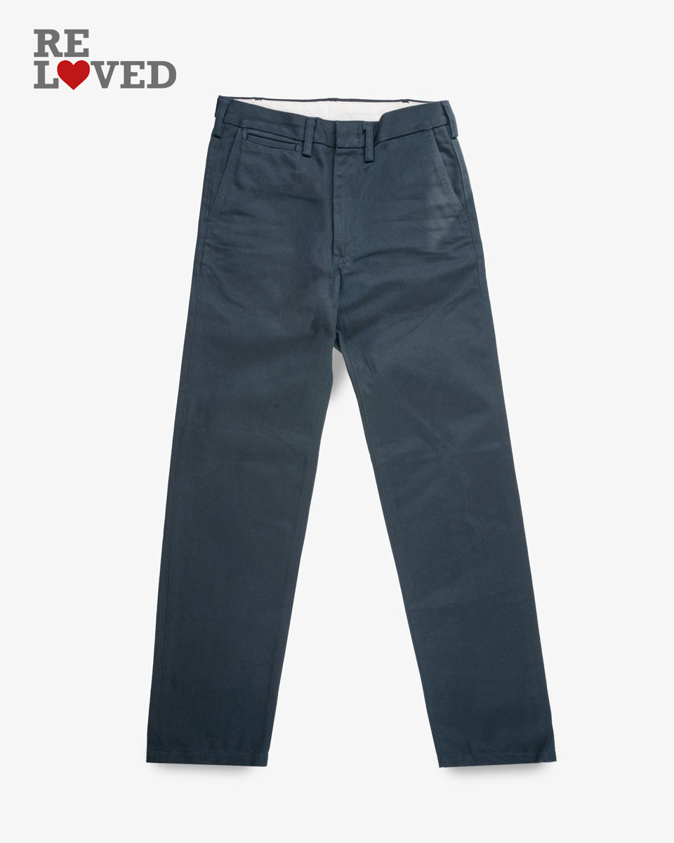 12oz Heavy Cotton Relaxed Fit Chinos - Navy (IH-731-NAV) Tag 30, hemmed to 31.0"