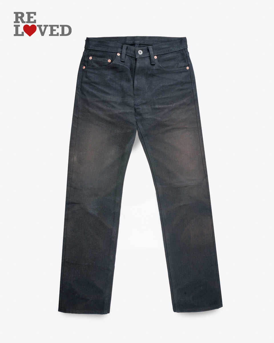 21oz Selvedge Denim Straight Cut - Superblack Non-Fade (IH-634S-SB) Tag 30, Hemmed to 32.0"
