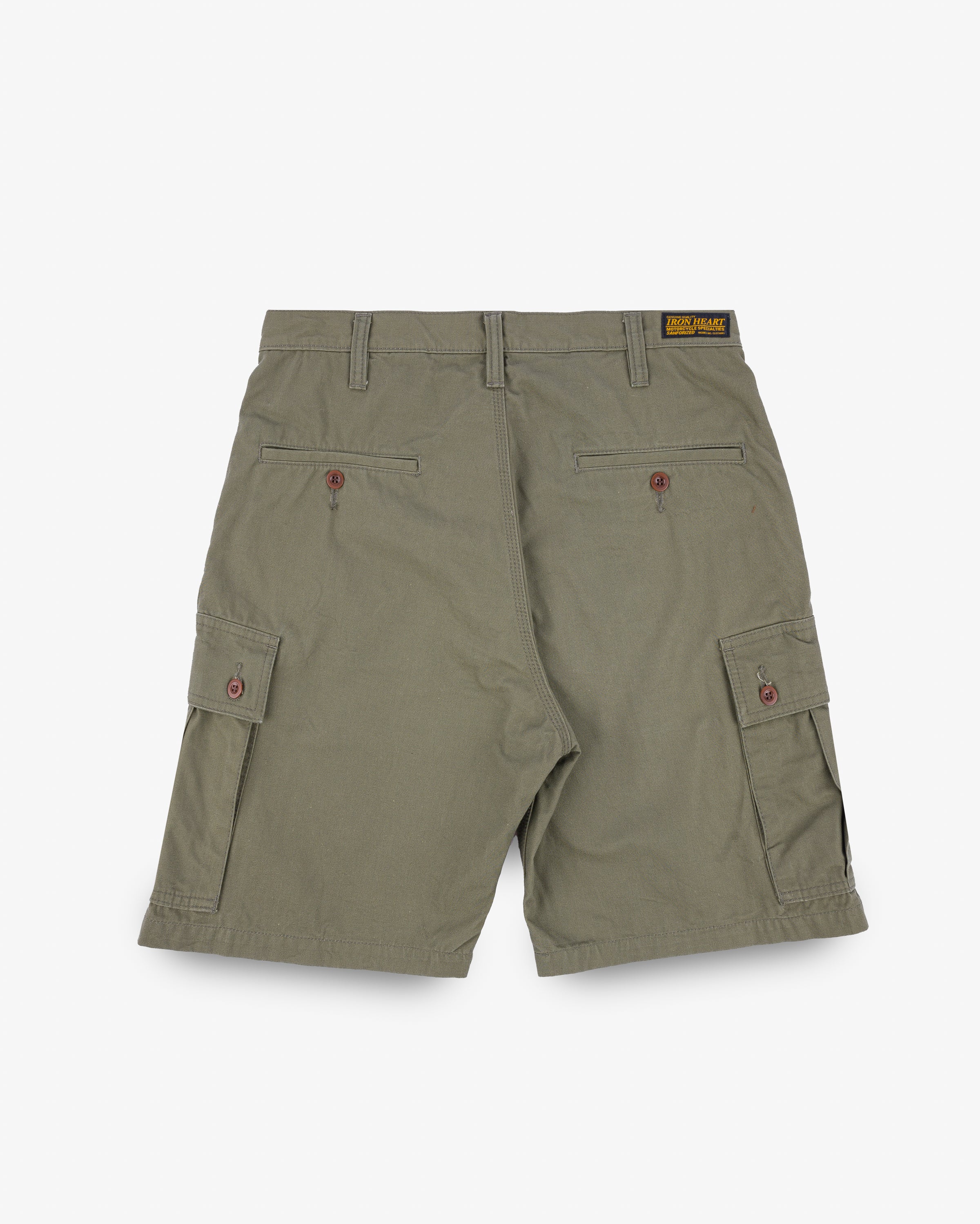 9oz Canvas Military Cargo Shorts - Green – Iron Heart