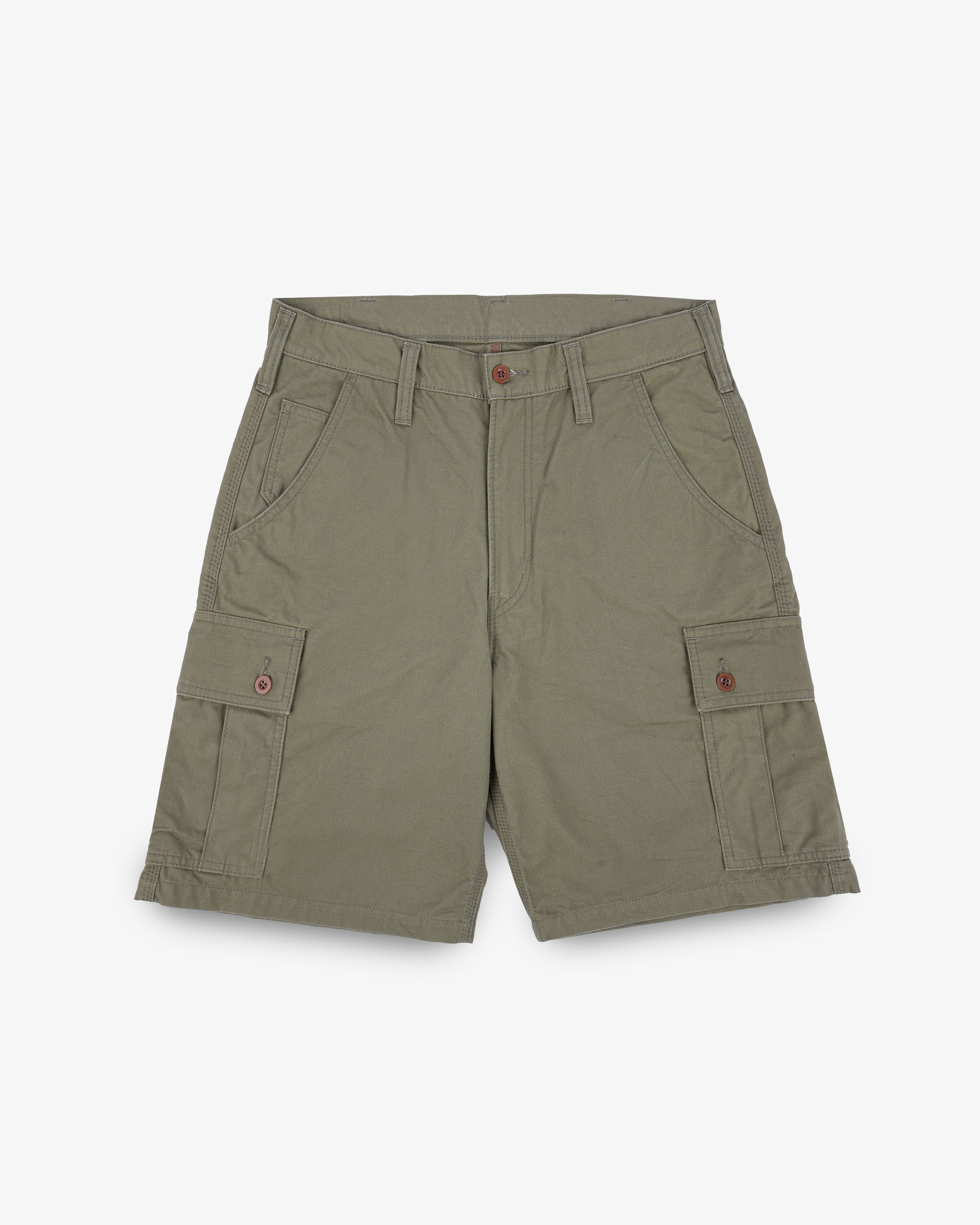 9oz Canvas Military Cargo Shorts - Green
