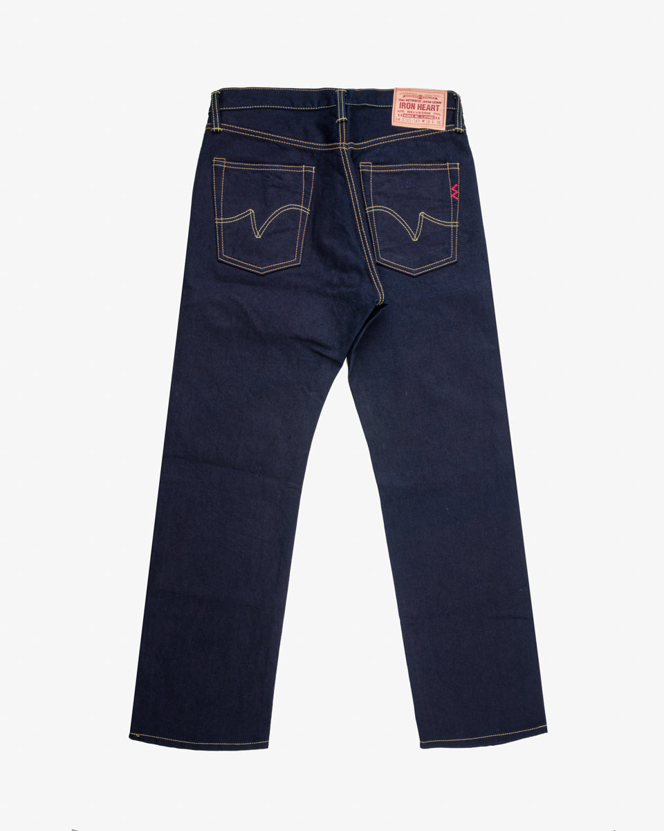 14oz Selvedge Denim Straight Cut Jeans - Indigo/Black (IH-634s-142ib) Tag 34, Hemmed to 29.0"