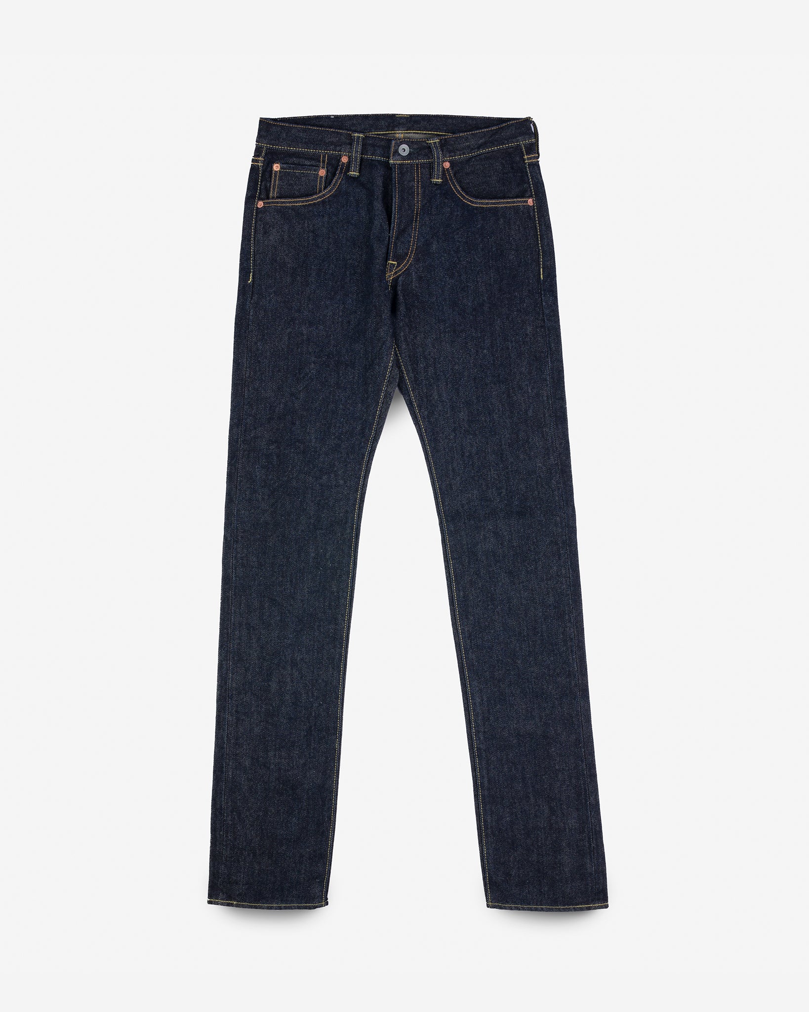 21oz Selvedge Denim Slim Tapered Cut Jeans - Indigo