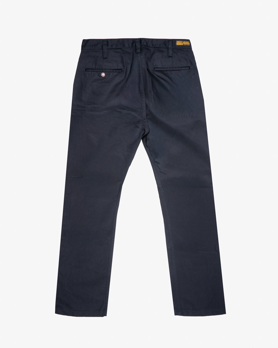 9oz Mercerised Selvedge Cotton Slim Tapered Chinos - Black (IH-721-BLK) Tag 34, Hemmed to 29.0"