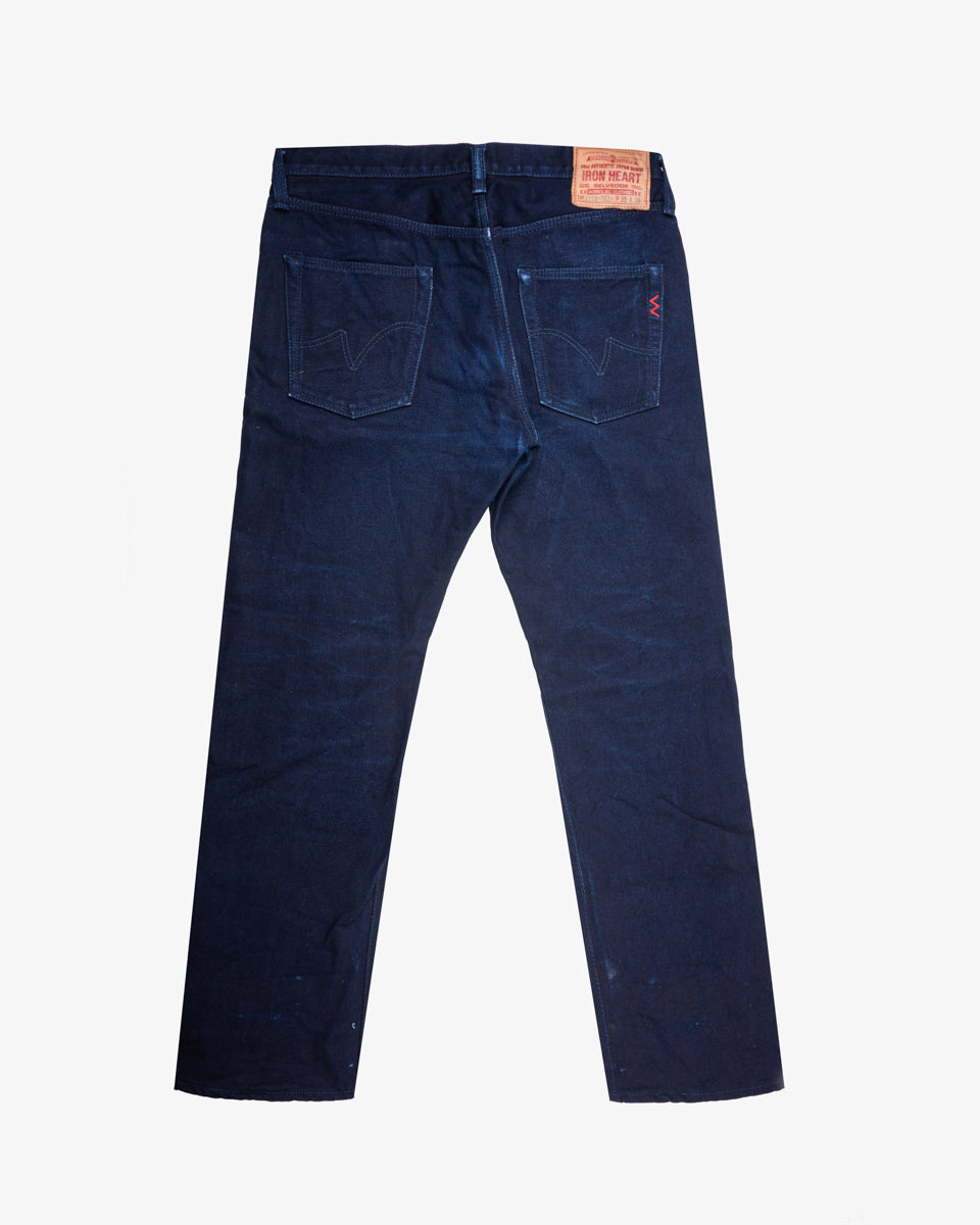 14oz Selvedge Denim Slim Tapered Cut Jeans - Indigo/Indigo (IH-777s-14ii) Tag 35, Hemmed to 29.0"