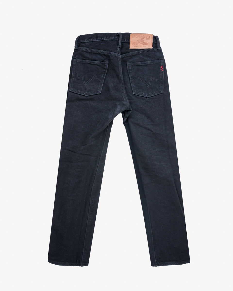 21oz Selvedge Denim Medium/High Rise Tapered Cut Jeans -  Superblack (Fades To Grey) (IH-888S-SBG) Tag 29, Hemmed to 30.5"