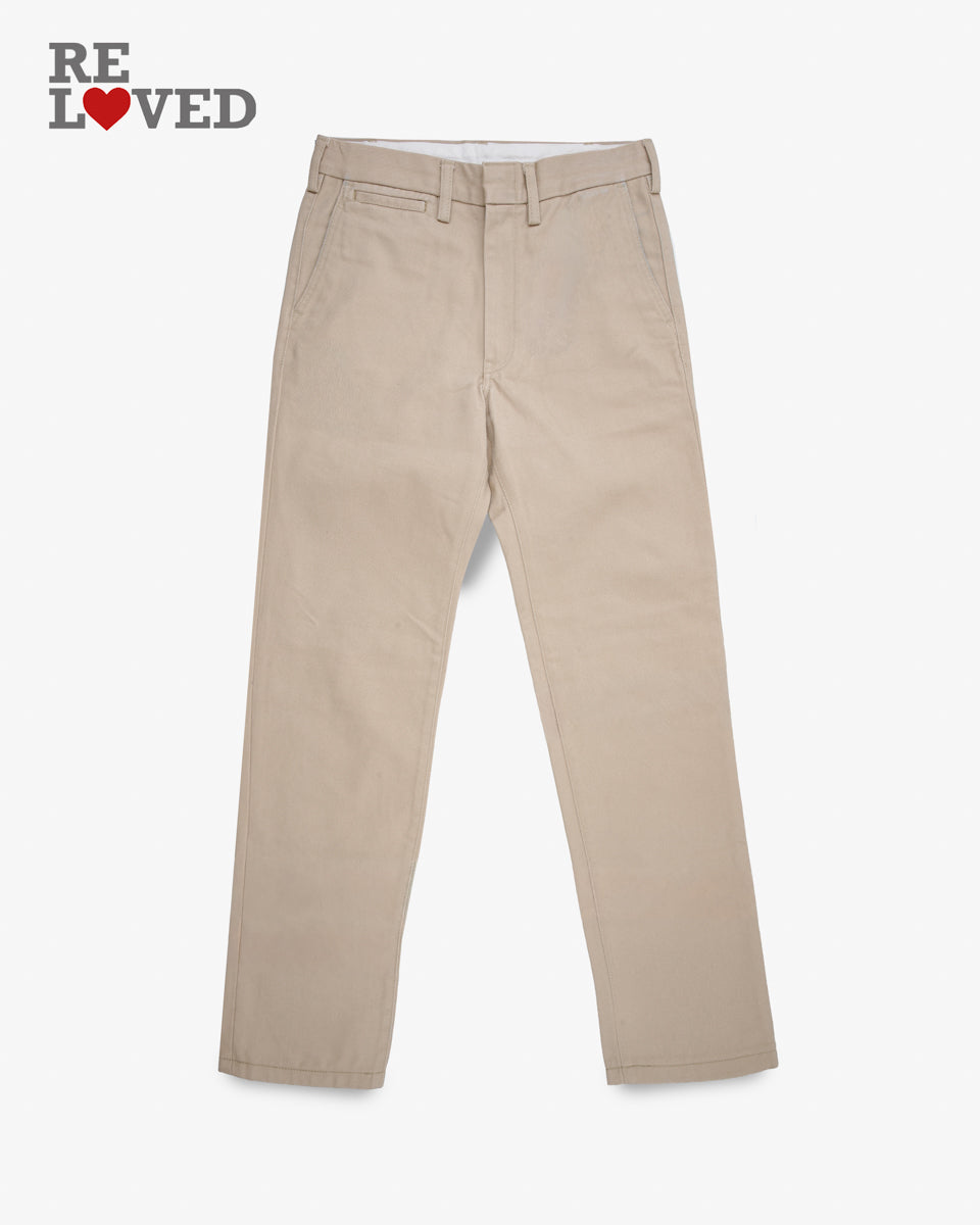 12oz Heavy Cotton Relaxed Fit Chinos - Khaki (IH-731-KHA) Tag 30, Hemmed to 31.0''