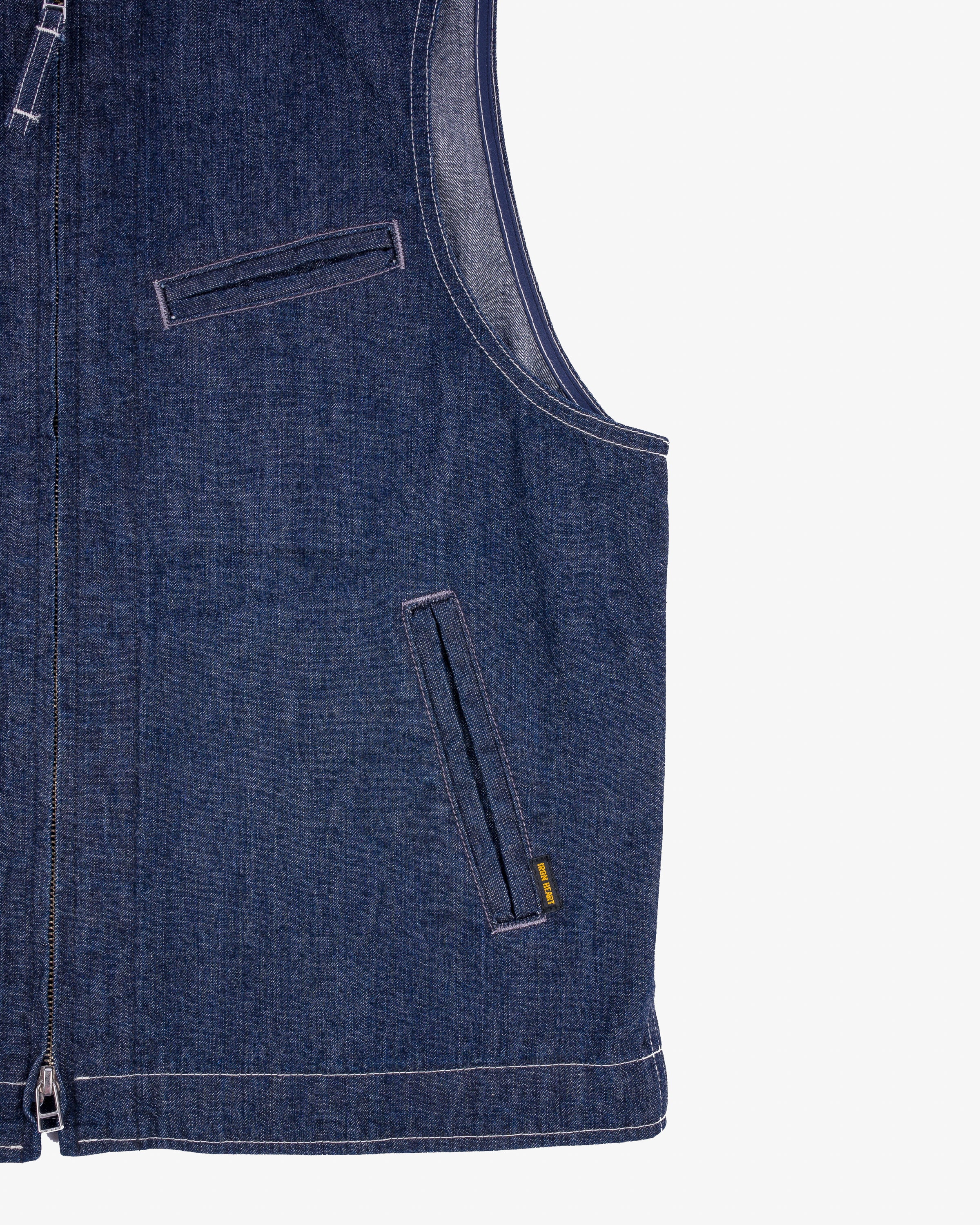 10oz Selvedge Denim Work Vest - Indigo – Iron Heart