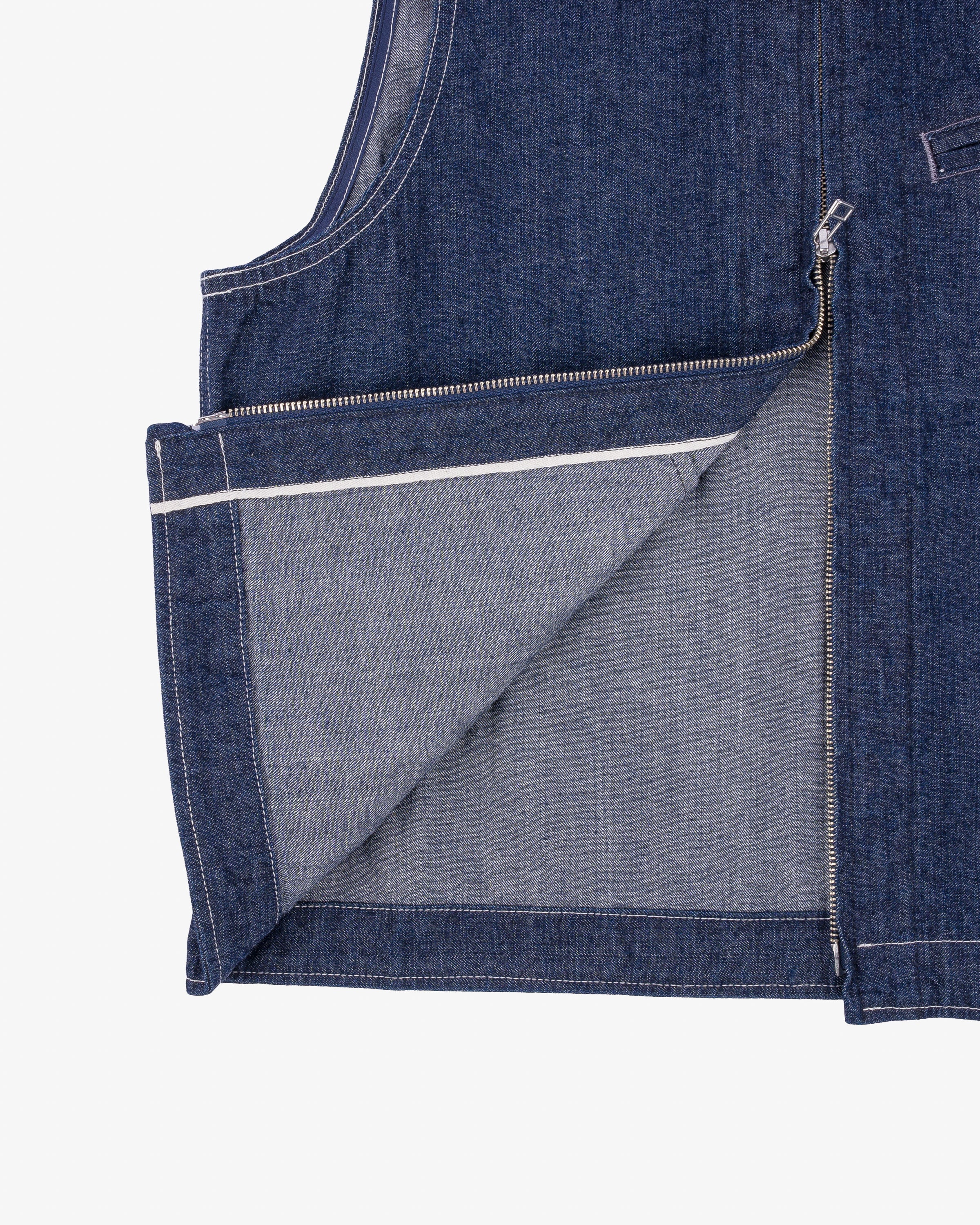 10oz Selvedge Denim Work Vest - Indigo – Iron Heart
