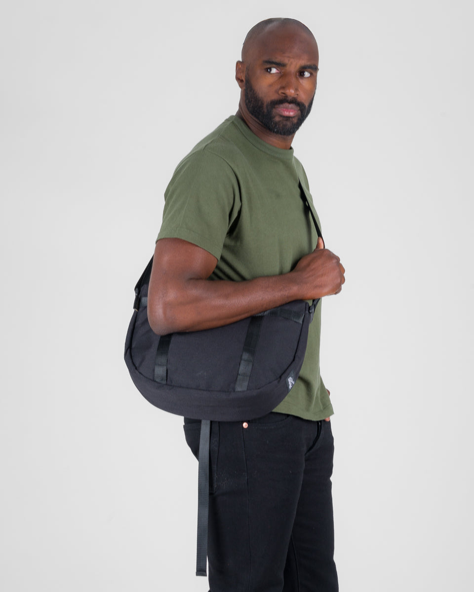 OGL Originale Tech Material Hobo Bag - Black