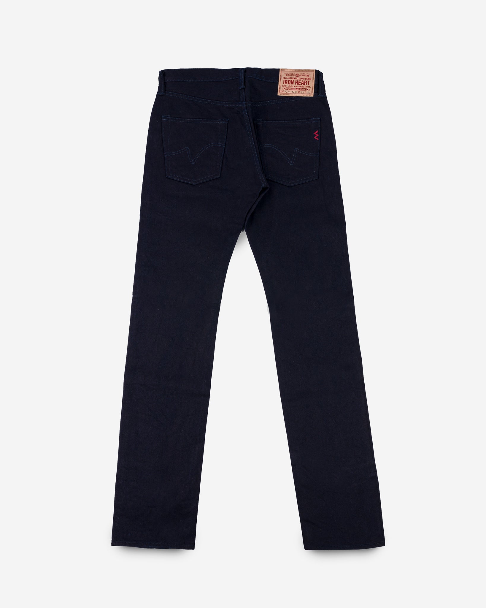14oz Selvedge Denim Slim Tapered Cut Jeans - Indigo/Indigo – Iron