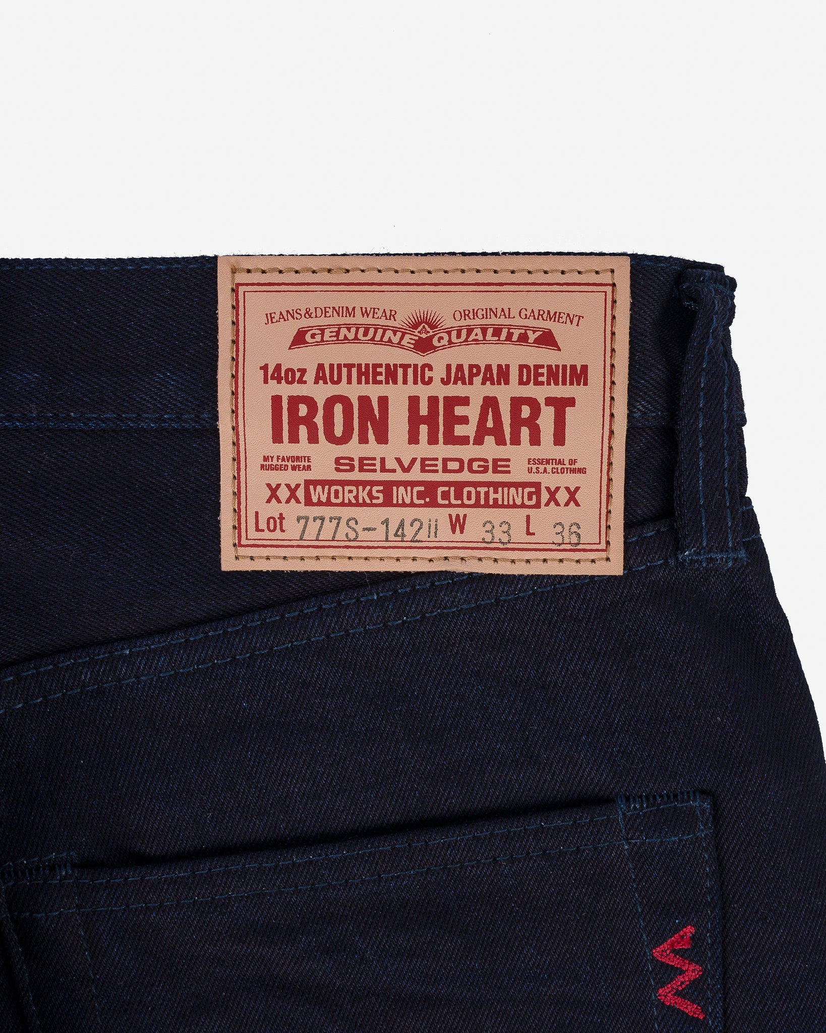 14oz Selvedge Denim Slim Tapered Cut Jeans - Indigo/Indigo – Iron