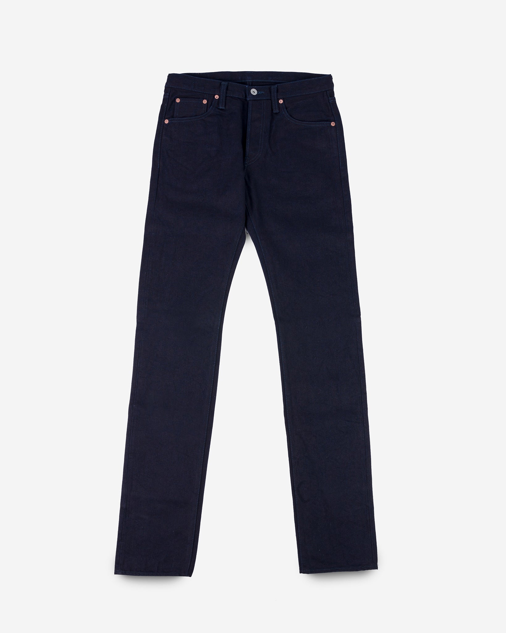 14oz Selvedge Denim Slim Tapered Cut Jeans - Indigo/Indigo