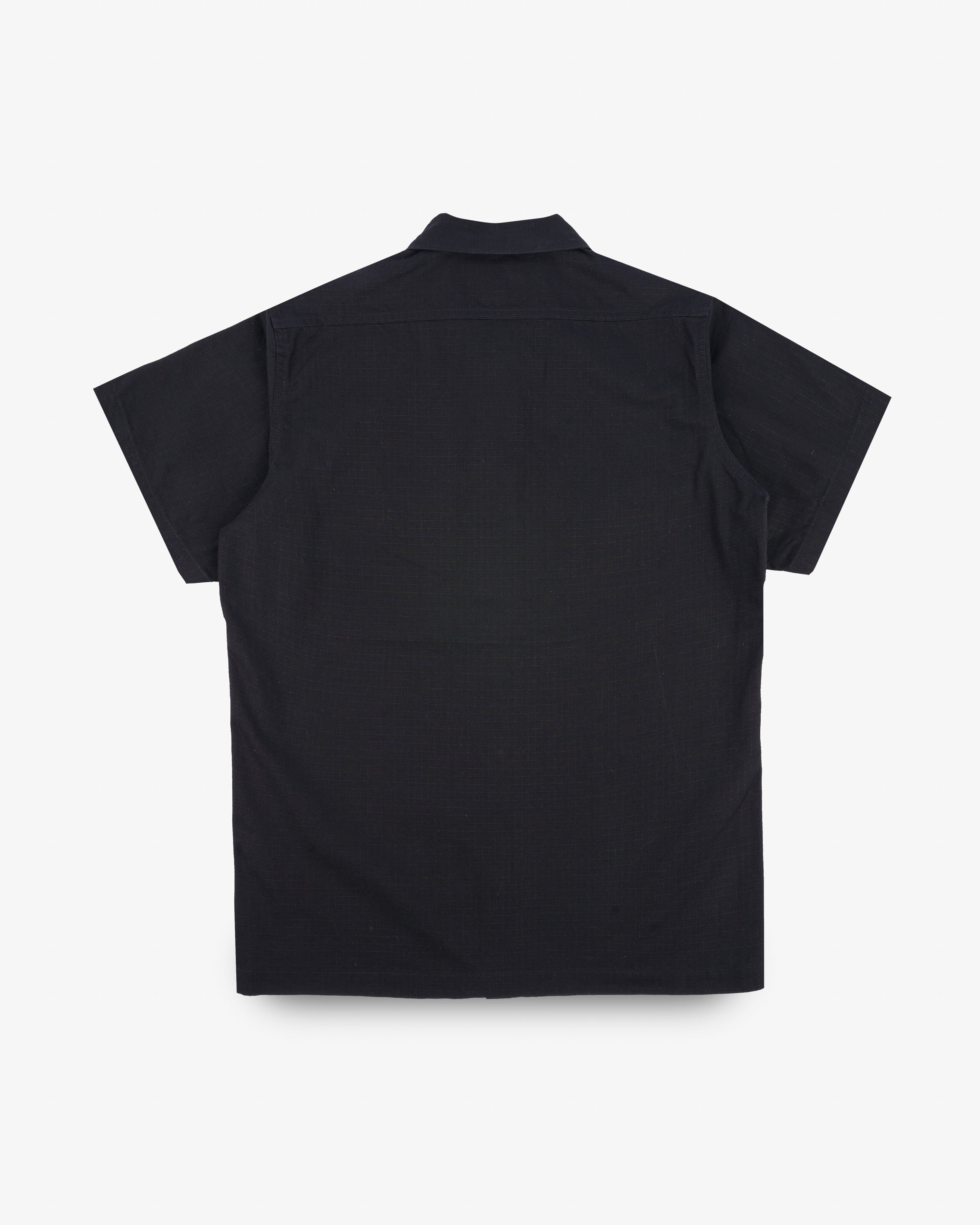8oz Ripstop Short Sleeved Mechanic Shirt - Black (IHSH-415-BLK) Size Large
