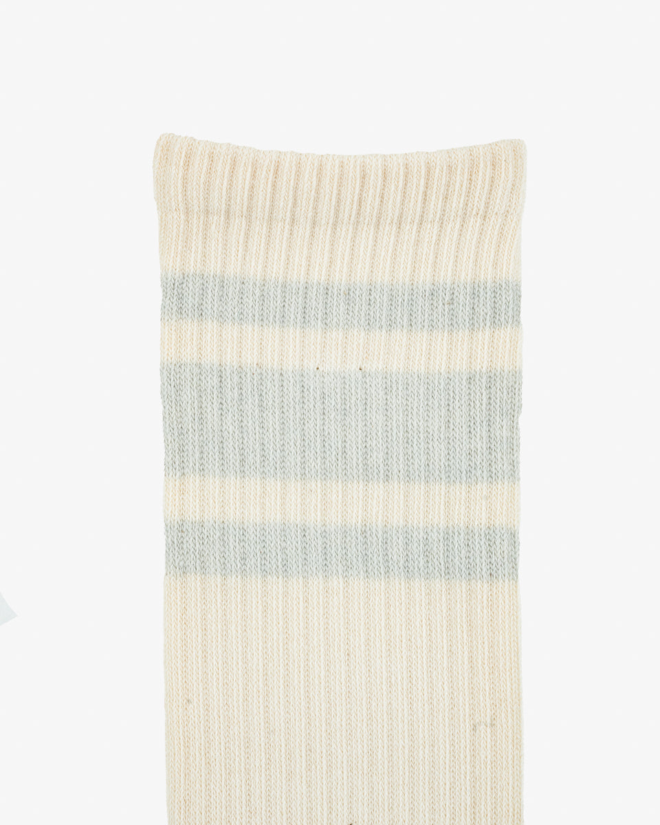 Decka Showatabé Organic '80s Skater Socks - Ecru x Blue