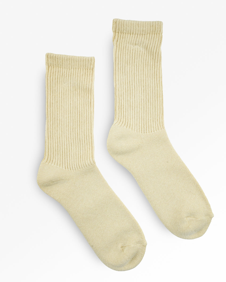Decka Showatabé Organic Pile Socks - Yellow
