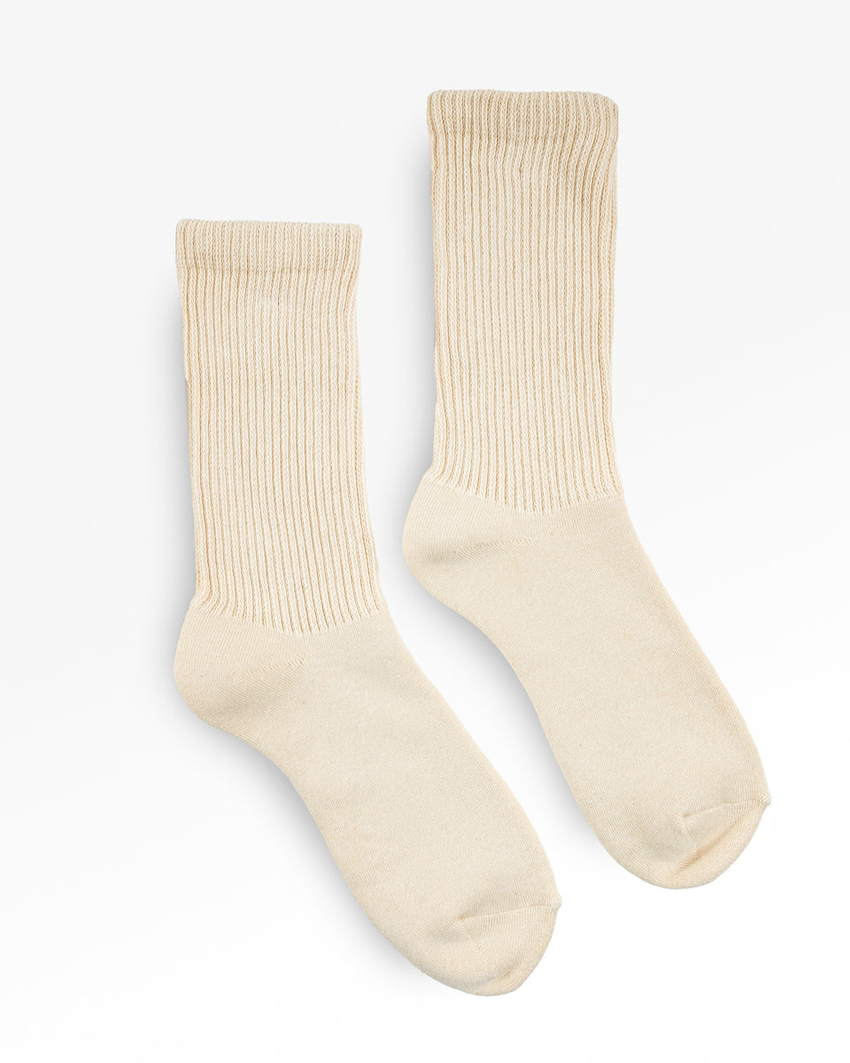 Decka Showatabé Organic Pile Socks - Ivory