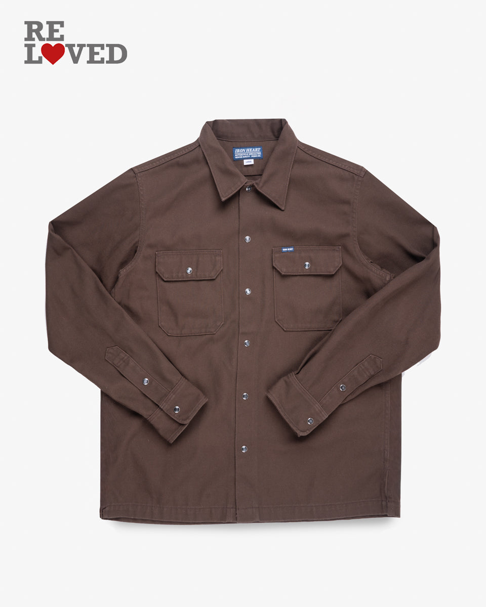 11oz T/C Mechanic Shirt - Brown (IHSH-364-BRN) Size Large