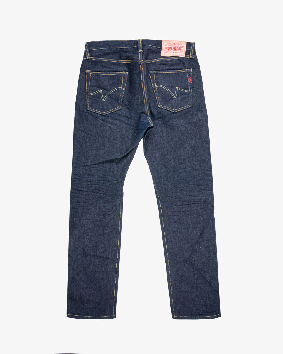 14oz Selvedge Denim Slim Straight Cut Jeans - Indigo (IH-666s-142) Tag 33, Hemmed to 31.5"