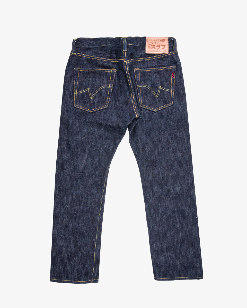 16oz Slubby Selvedge Denim Slim Tapered Cut Jeans - Indigo (IH-777S-SLB) Tag 33, Hemmed to 27.5"